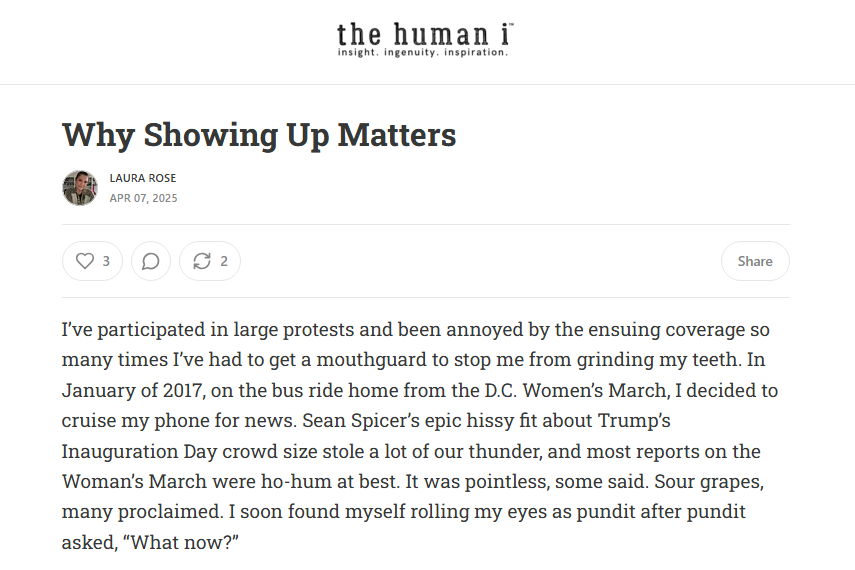 Learn why “Why Showing Up Matters”