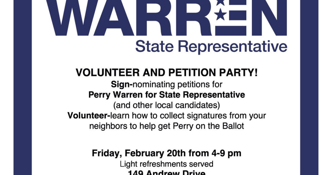 Petition Signing Party for Perry Warren
