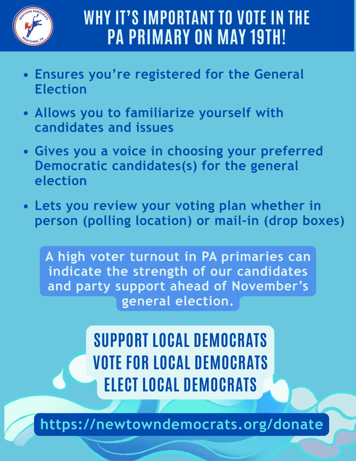 Why It’s Important to Vote in PA Primary on May 19th. - Newtown Democrats