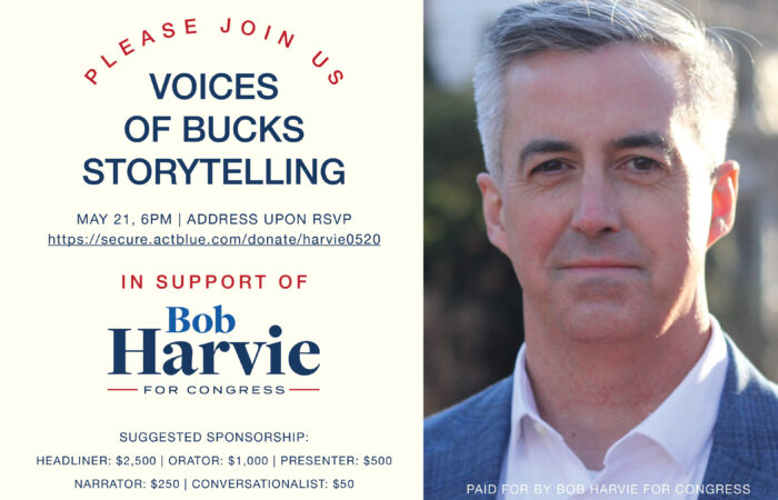 May 21st: Join us for an Event to Support Bob Harvie for Congress