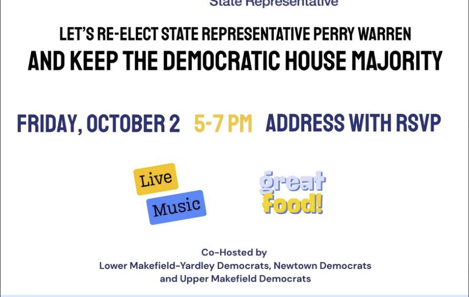 Backyard Bash Fundraiser for State Rep. Perry Warren – October 2nd