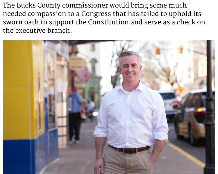 Philadelphia Inquirer Endorses Bob Harvie for Congress in PA01